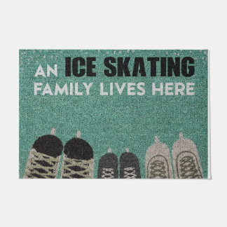 An Ice Skating Family Lives Here Deurmat