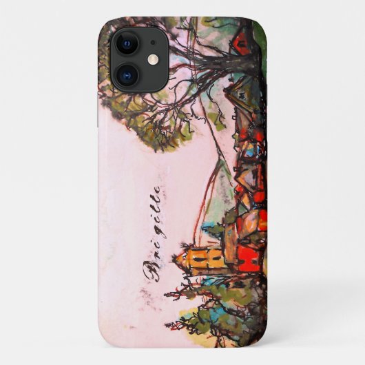 An Idyllic British Village art sketch & Name Case-Mate iPhone Case (Achterkant)
