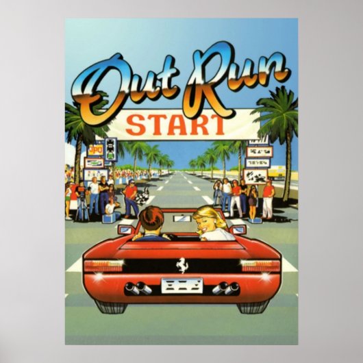 An illusion of Outrun Poster (Voorkant)