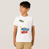 An illustration of Koi-nobori , Japanese tradition T-shirt (Voorkant volledig)