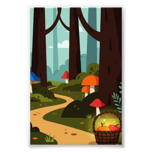 An imaginary forest scene foto afdruk (Voorkant)