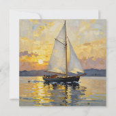 An Impasto Illustration of a Sailboat at Sunset (Voorkant)