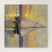 An Impasto Illustration of a Sailboat at Sunset Legpuzzel (Horizontaal)