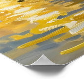 An Impasto Illustration of a Sailboat at Sunset Poster (Hoek)