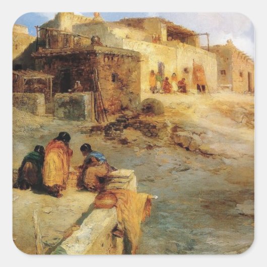 An Indian Pueblo Laguna New Mexico - 1906 Vierkante Sticker (Voorkant)