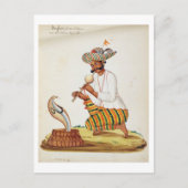 An Indian Snake Charmer with a Cobra, from a Frenc Briefkaart (Voorkant)