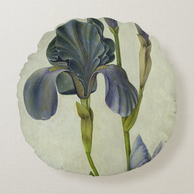 An Iris Rond Kussen (Voorkant)