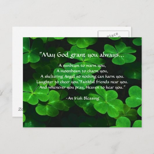 An Irish Blessing Briefkaart (Voorkant / Achterkant)