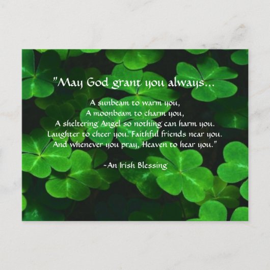 An Irish Blessing Briefkaart (Voorkant)