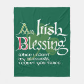 An Irish Blessing Fleece Deken (Voorkant)