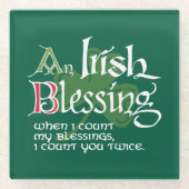 An Irish Blessing Glazen Onderzetter (Voorkant)