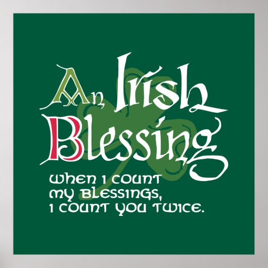 An Irish Blessing Poster (Voorkant)