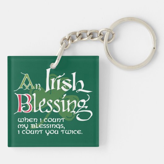 An Irish Blessing Sleutelhanger (Achterkant)