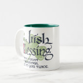 An Irish Blessing Tweekleurige Koffiemok (Voorkant links)