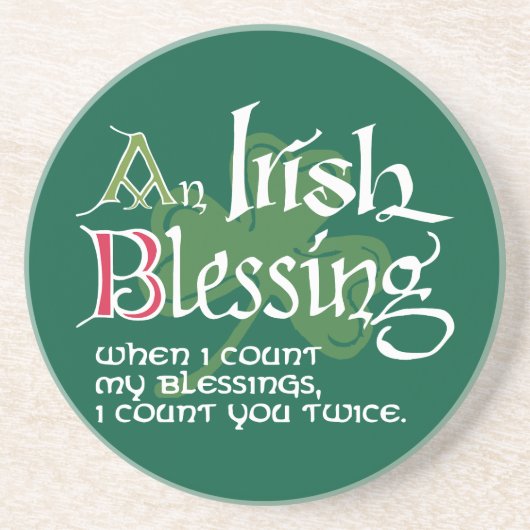An Irish Blessing Zandsteen Onderzetter (Voorkant)