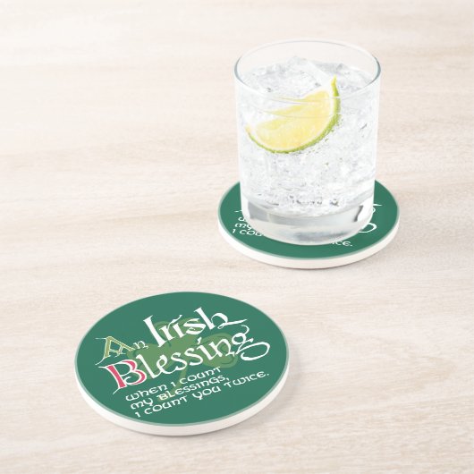 An Irish Blessing Zandsteen Onderzetter (Zijkant)