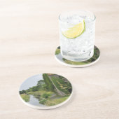 An Irish Canal Zandsteen Onderzetter (Zijkant)