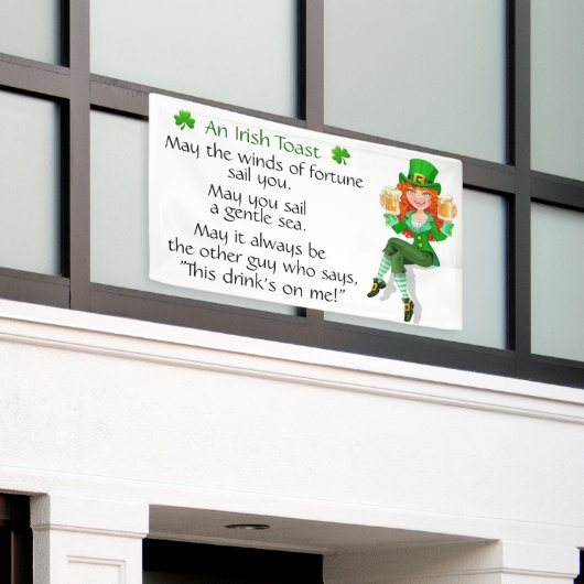 An Irish Toast Spandoek (Buitenkant Gebouw)