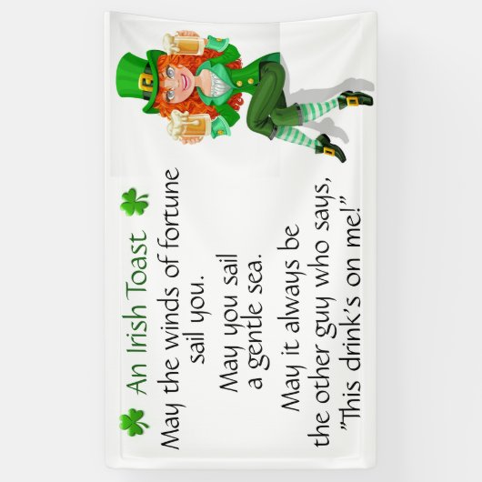 An Irish Toast Spandoek (Verticaal)