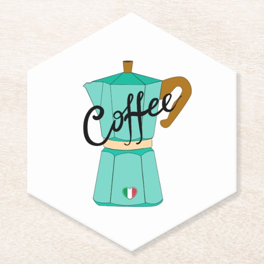 An Italian coffee moka Kartonnen Onderzetters (Voorkant)