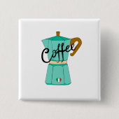 An Italian coffee moka Vierkante Button 5,1 Cm (Voorkant)