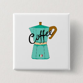 An Italian coffee moka Vierkante Button 5,1 Cm
