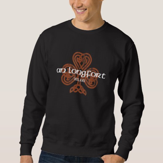 An Longfort Longford Ireland Celtic Shamrock Vinta Trui (Voorkant)