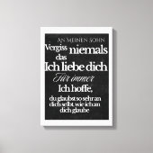 An Meinen Sohn Canvas Afdruk (Voorkant)