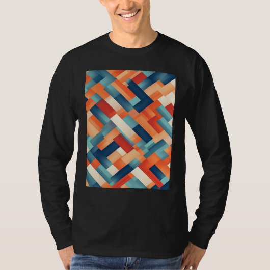 An minimalistic optical abstract oil painting t-shirt (Voorkant)