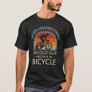 An Old Guy On A Bicycle Cycling Vintage Never Unde T-shirt