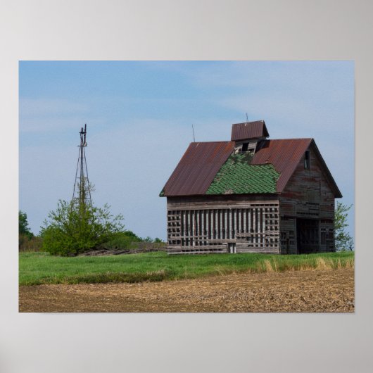 An Old Illinois Barn Poster (Voorkant)