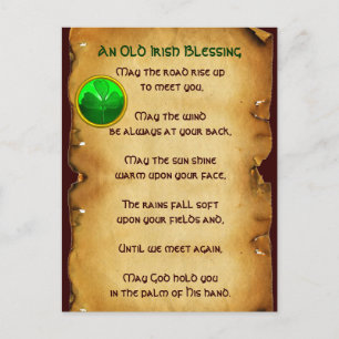 An Old Irish Blessing Parchment Briefkaart