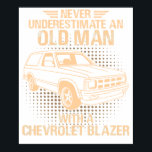 An Old Man Chevrolet Blazer 1989 Poster<br><div class="desc">A vintage classic car poster perfect for decorating your home,  garage,  office,  or studio. This retro automotive artwork is ideal for car enthusiasts,  collectors,  and anyone who appreciates timeless classic car culture.</div>
