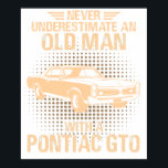 An Old Man Pontiac Gto 1967 Poster<br><div class="desc">A vintage classic car poster perfect for decorating your home,  garage,  office,  or studio. This retro automotive artwork is ideal for car enthusiasts,  collectors,  and anyone who appreciates timeless classic car culture.</div>