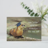 An Otter Grad Party Invitation Enclosure Card Kaart (Staand voorkant)