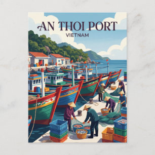 An Thới Visserijhaven Vietnam Briefkaart