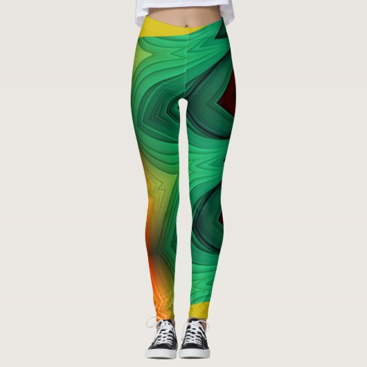 An unique cute multicolor "Ratti_Creative_Arts" Le Leggings (Voorkant)