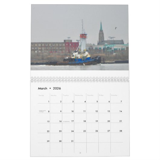 An unusual maritime themed calendar kalender (Mar 2026)