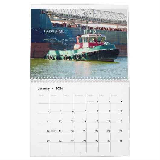 An unusual maritime themed calendar kalender (Jan 2026)