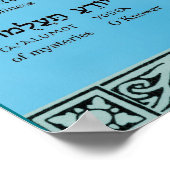 Ana b"Koach ~ Hebreeuws ~ English ~ Transliteratie Poster (Hoek)