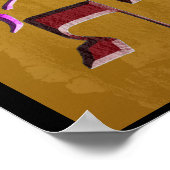 Ana b"Koach ~ Initiaal Letters ~ Gold Poster (Hoek)