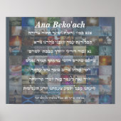 Ana Beko'ach - 42 letters Naam van God Poster (Voorkant)