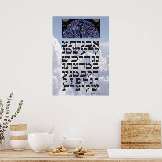 Ana b'Koach ~ Initiaal Letters Poster (Keuken)
