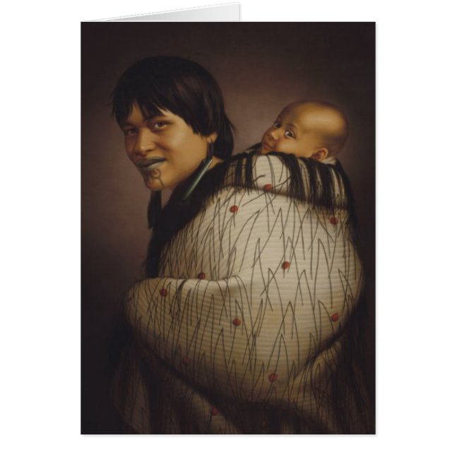 "Ana Rupene and Child" - Gottfried Lindauer-kaart (Voorkant)