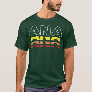 Ana voornaam grappige vintage zonsondergang Ana jo T-shirt