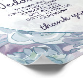 Anabelle Chic Crest Unplugged Wedding Table Sign Poster (Hoek)