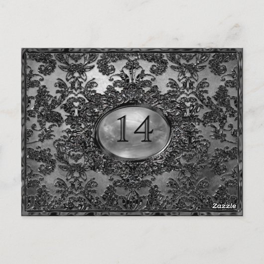 Anabelle Victoriaans tabelnummer Kaart (Achterkant)