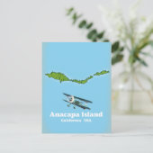 Anacapa-eiland Californië VS kaart (Staand voorkant)
