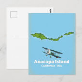 Anacapa-eiland Californië VS kaart (Voorkant / Achterkant)