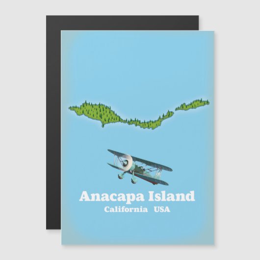 Anacapa-eiland Californië VS kaart (Voorkant / Achterkant)